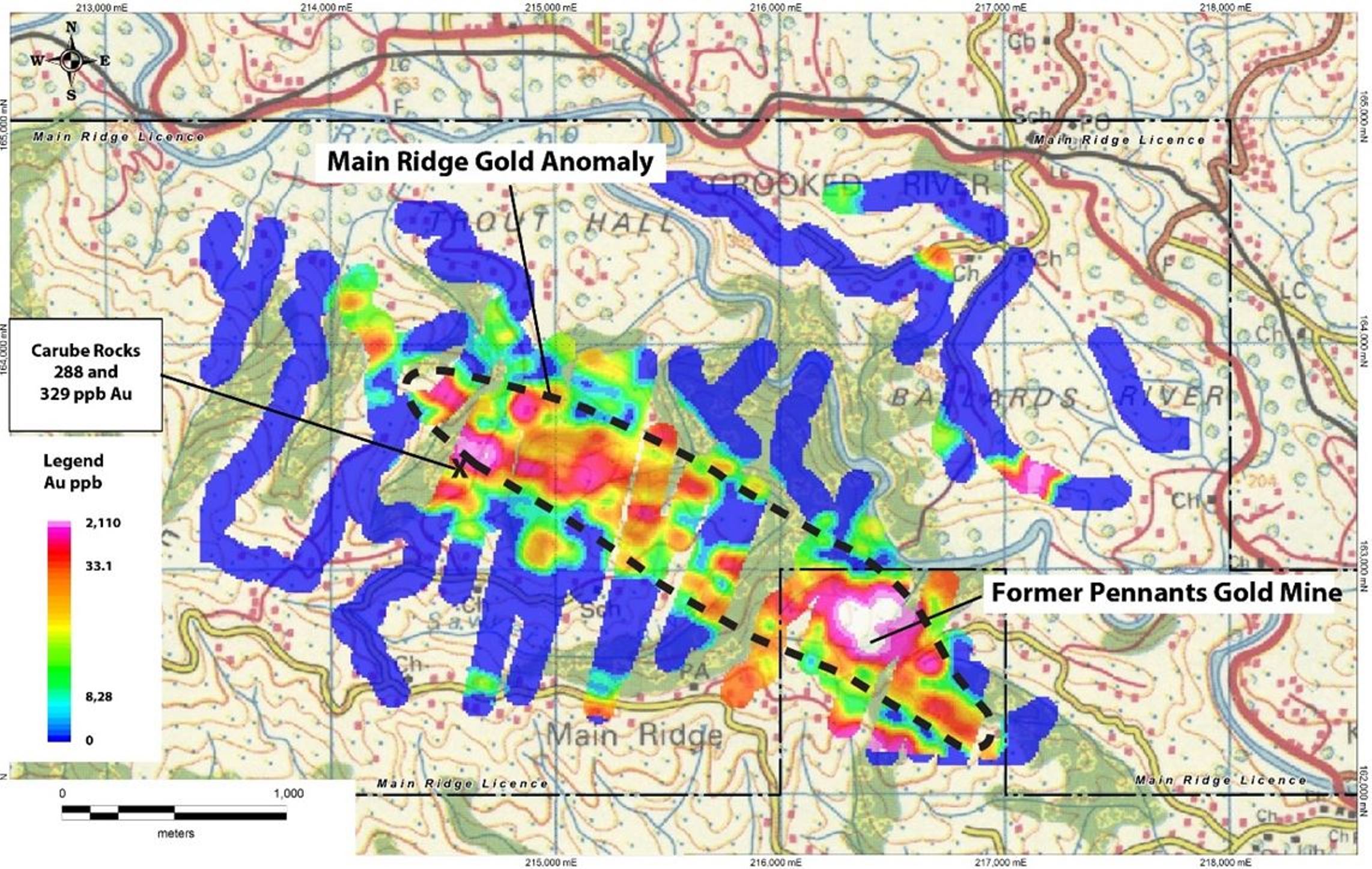 Gold Target Identified At Carube Copper S Main Ridge Project Carube Copper S Main Ridge